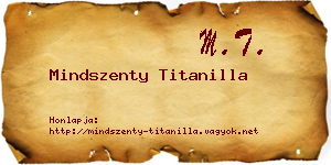 Mindszenty Titanilla névjegykártya